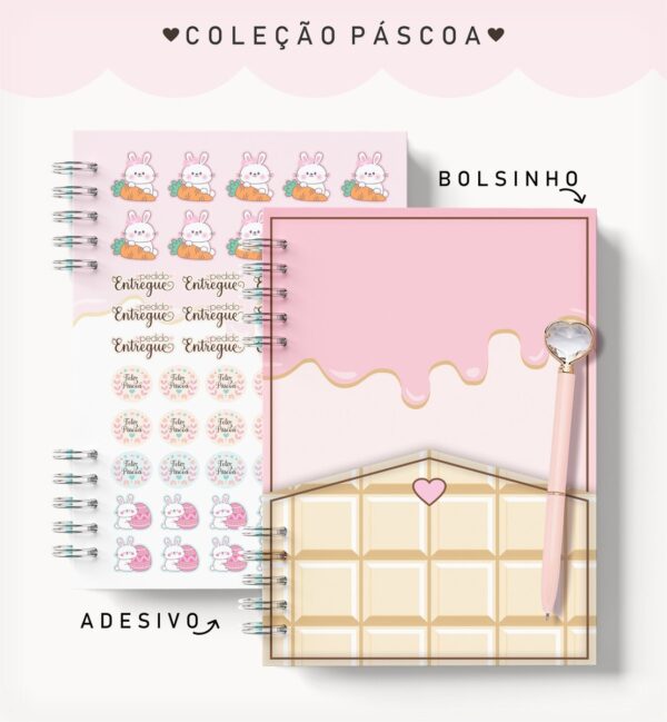 Caderno Pedidos Páscoa Coelhinha - Arquivo Digital