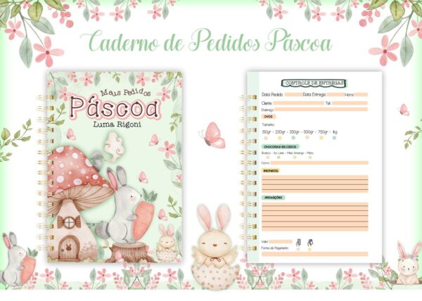 Caderno Pedidos Páscoa Mod1 - Arquivo Digital