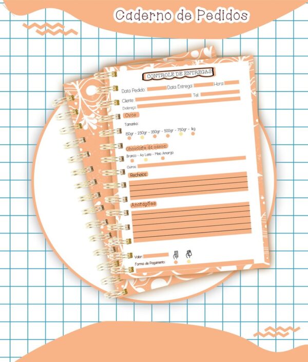 Caderno Pedidos Páscoa Mod6 - Arquivo Digital