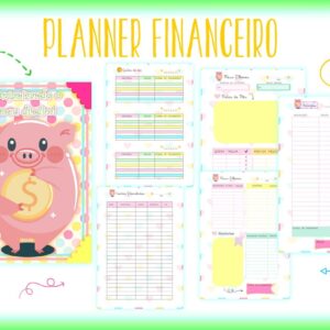 caderno planner financeiro arquivo digital miolo digital