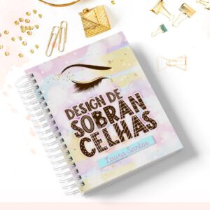 caderno profissao design de sobrancelhas encadernacao