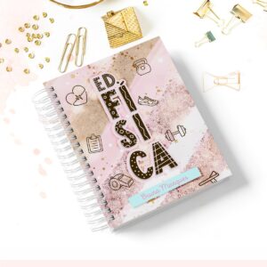 caderno profissao ed fisica papel e scrapbook