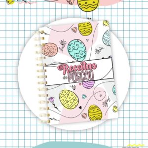 caderno receitas pascoa mod04 arquivo digital scrapbook