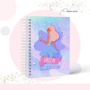 caderno signo virgem arquivo digital papel e scrapbook 2