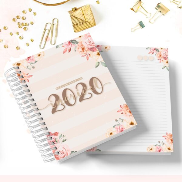 Caderno Universitário Floral - Arquivo Digital