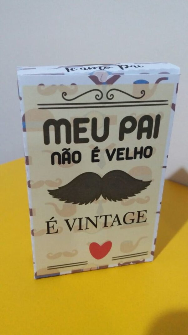 Caixa 6 Doces Pai Vintage (Molde Studio) - Arquivo Digital