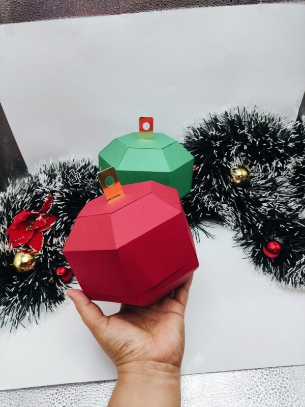 Caixa Bola de Natal - pdf e Studio - Imagem 2