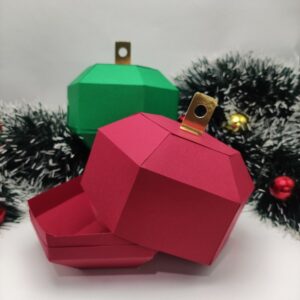 caixa bola de natal pdf e studio caixas acetato natal noel pdf e studio