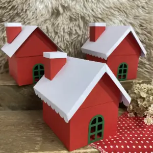 Caixa Casinha do Papai Noel - Arquivo de Corte 5 Caixa Casinha Do Papai Noel Arquivo De Corte 5