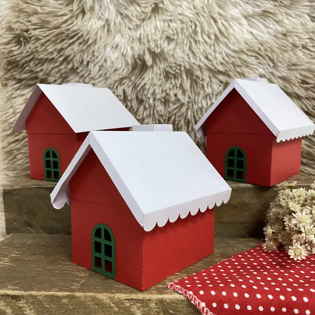 Caixa Casinha do Papai Noel - Arquivo de Corte 5 Caixa Casinha Do Papai Noel Arquivo De Corte