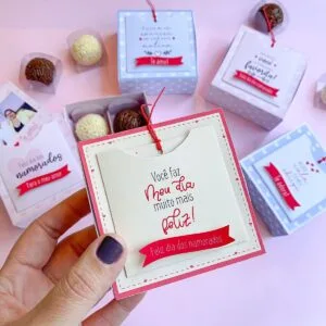 Caixa de Doce com Foto Namorados Arquivo de Corte em PDF