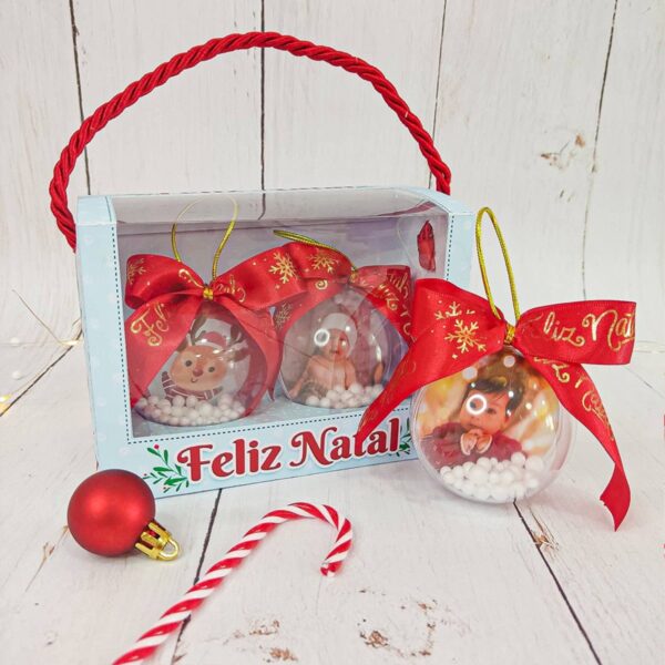 Caixa para Bolinhas de Acrilico Natal - Arquivo Digital