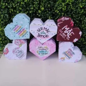 Caixas Corações Dia das Mães - Arquivo Digital