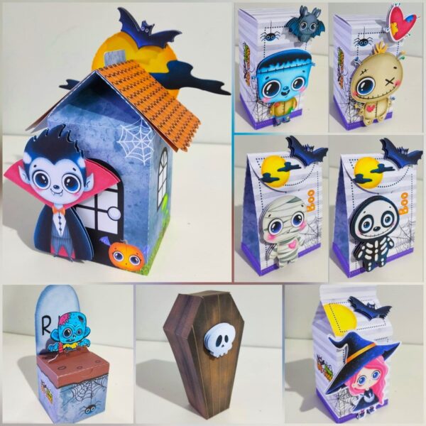 Caixinhas Personalizadas Halloween - Studio e pdf