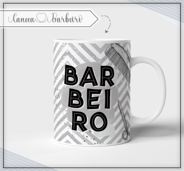 Caneca Barbeiro Profissões (Arte digital)