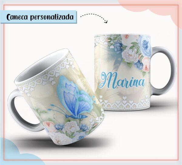 Caneca Borboleta - Arquivo Digital