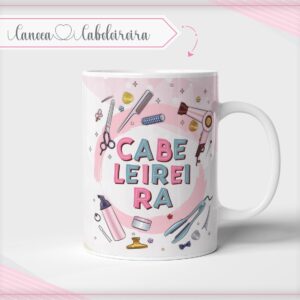 caneca cabelereira profissoes arte digital arte sublimacao canecas