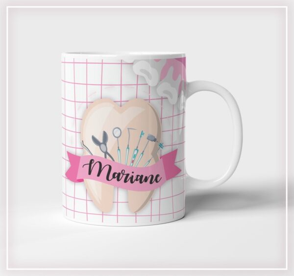 Caneca Dentista Profissões (Arte digital)