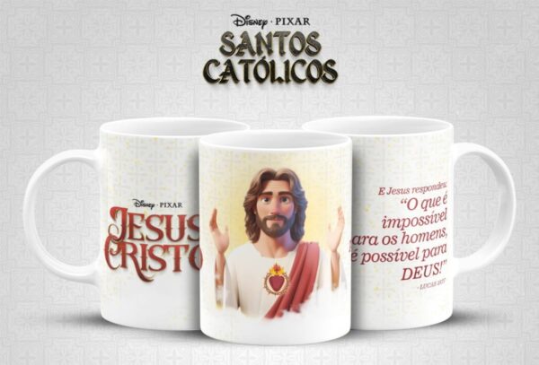 Caneca Santinhos Católicos Pixar - Arquivo Digital