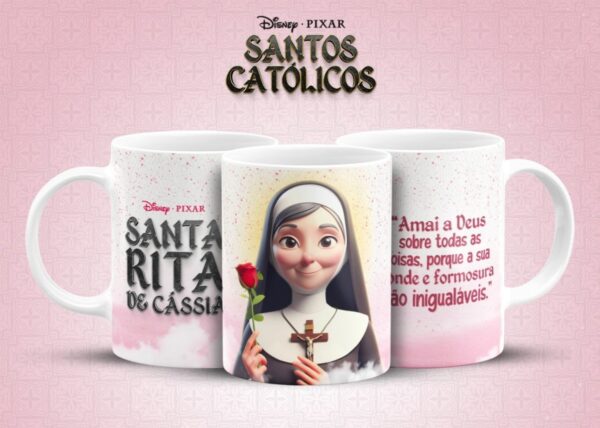 Caneca Santinhos Católicos Pixar - Arquivo Digital