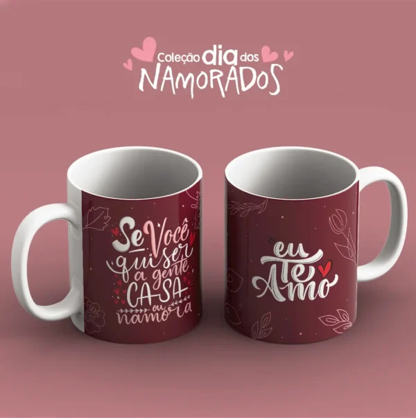 Canecas para Namorados - Kit Digital com 52 Artes em JPG