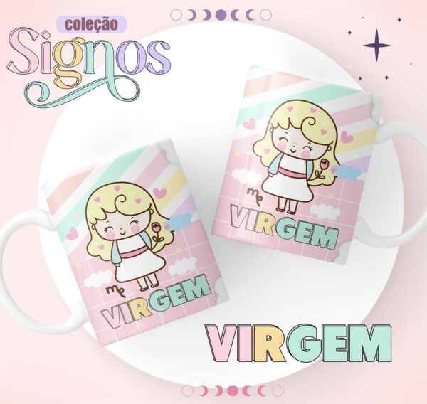 Canecas Signos Candy - Arquivo Digital