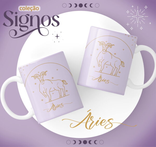Canecas Signos Lilás - Arquivo Digital - Imagem 4