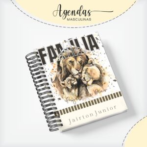capa agenda masculina familia arquivo digital papel e scrapbook