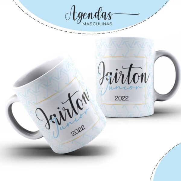 Capa Agenda Masculina Tons Azul - Arquivo Digital - Imagem 2