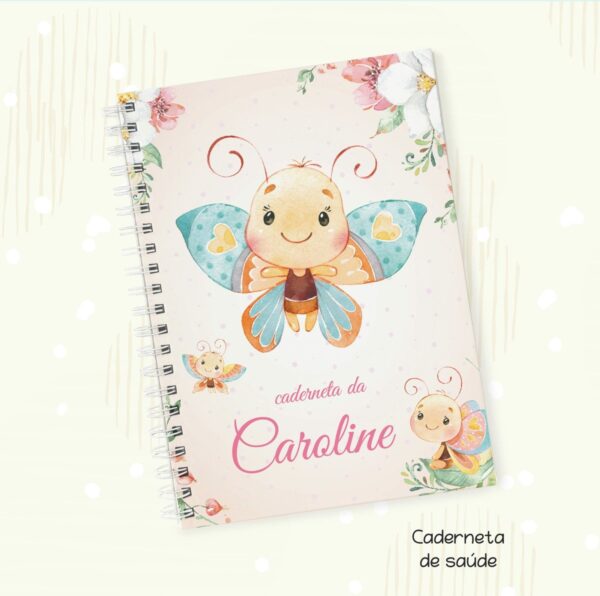 Capa Vacinação Borboleta Cute - Arquivo Digital