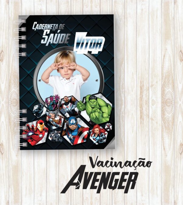 Capa Vacinação Menino Vingadores - Arquivo Digital