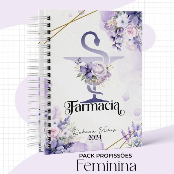 Capas Profissões Feminina Lilás - Arquivo Digital