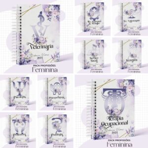 Capas Profissões Feminina Lilás - Arquivo Digital