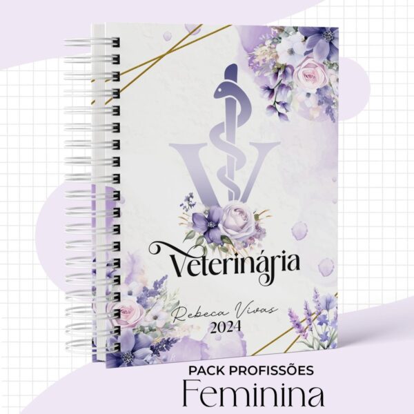 Capas Profissões Feminina Lilás - Arquivo Digital