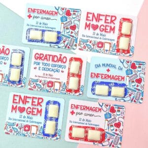 card chiclete dia dia do enfermeiro arquivo digital presente
