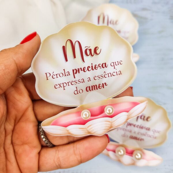 Card Concha Brincos Dia das Mães - Arquivo Digital
