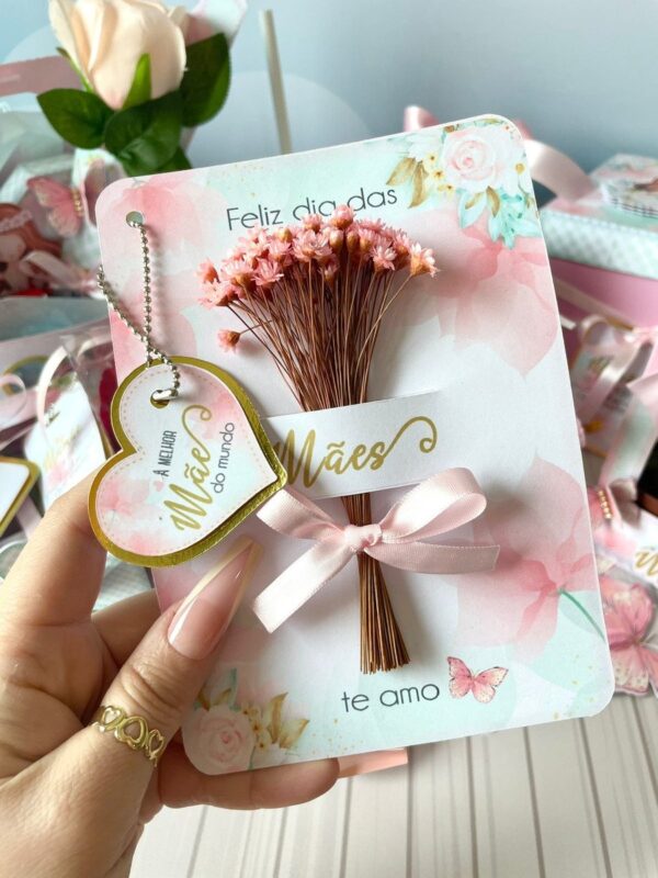 Card para Florzinha Dia das Mães - Arquivo Digital
