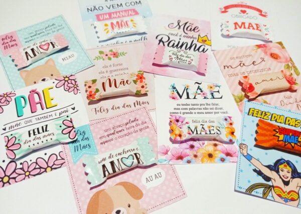 Cards e Balinhas Dia das Mães - Arquivo Digital