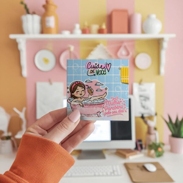 Cards + Fundos Mulheres: Ideal para Presentes e Brindes