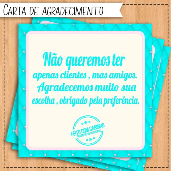 Carta de Agradecimento Cliente - Arquivo Digital - Imagem 2