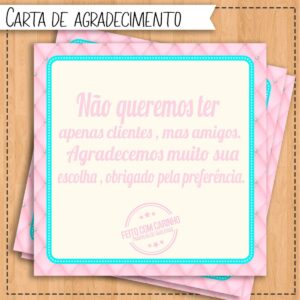 carta de agradecimento cliente arquivo digital kit digital 1