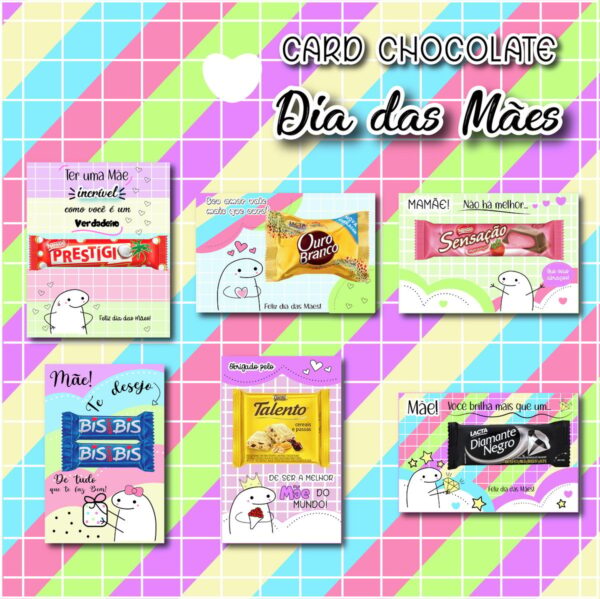 Cartão Bombom Dia das Mães - Arquivo Digital