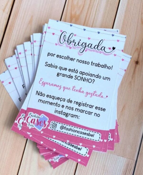 Cartão de Agradecimento Cliente - Arquivo Digital