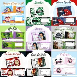 Cartão Do Sus Kit Digital 119 Estampas Temas Variados