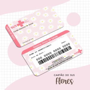 Cartão Sus Adulto Flores - Arquivo Digital