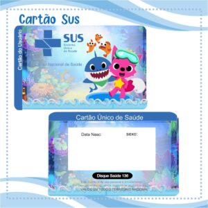 cartao sus baby shark menino arquivo digital arquivo digital