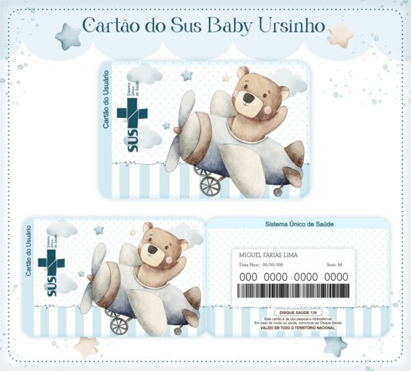 Cartão Sus Baby Urso - Arquivo Digital