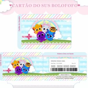 Cartão Sus Bolofofos Menina - Arquivo Digital