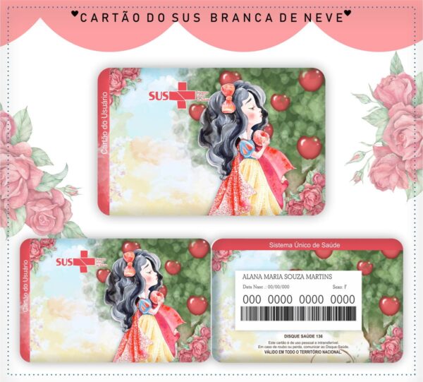 Cartão Sus Branca De Neve Aquarelado - Arquivo Digital
