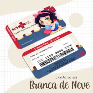 cartao sus branca de neve arquivo digital kit digital